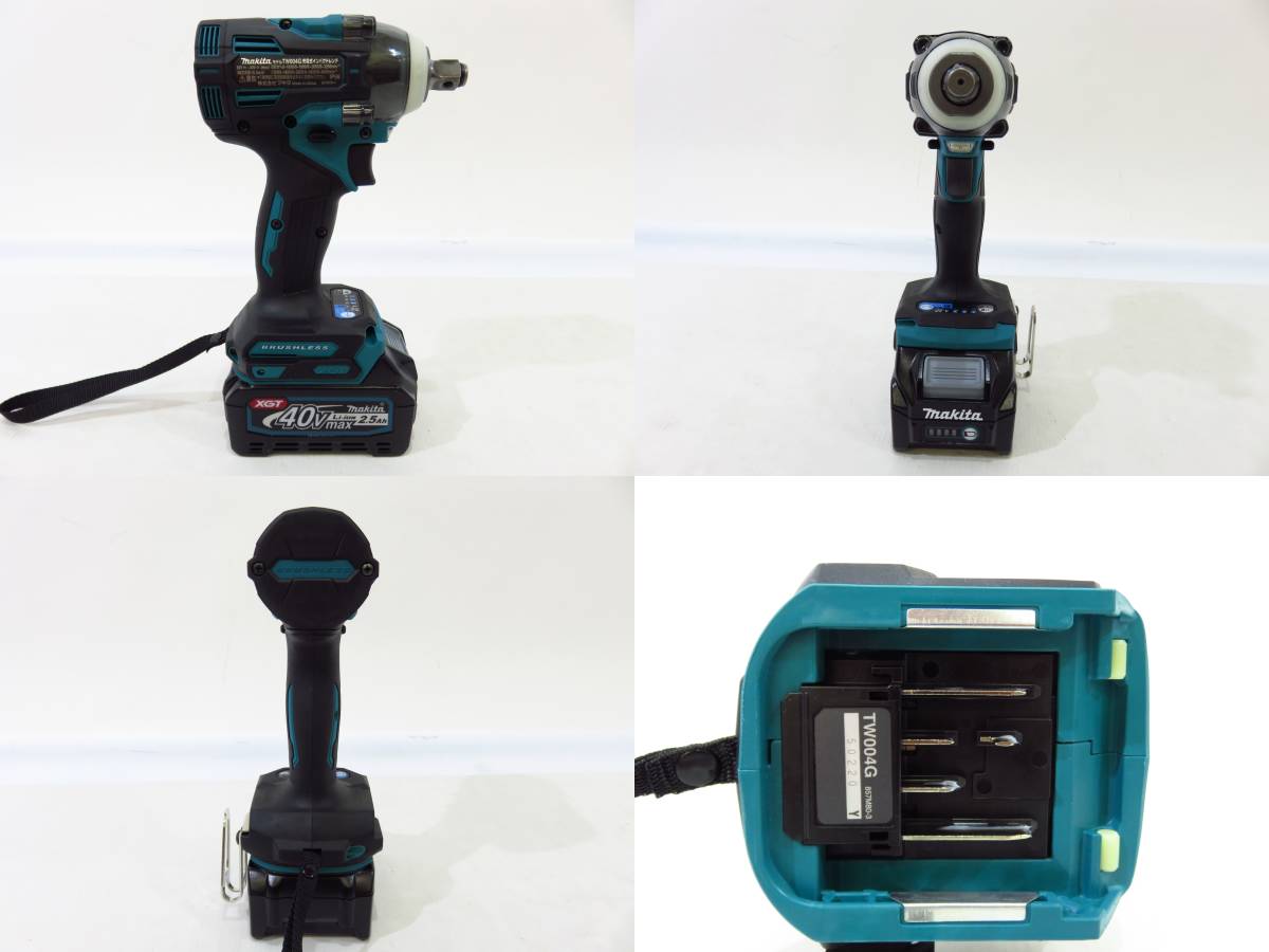 n2193k 【】 マキタ 充電式インパクトレンチ TW004GRDX バッテリ