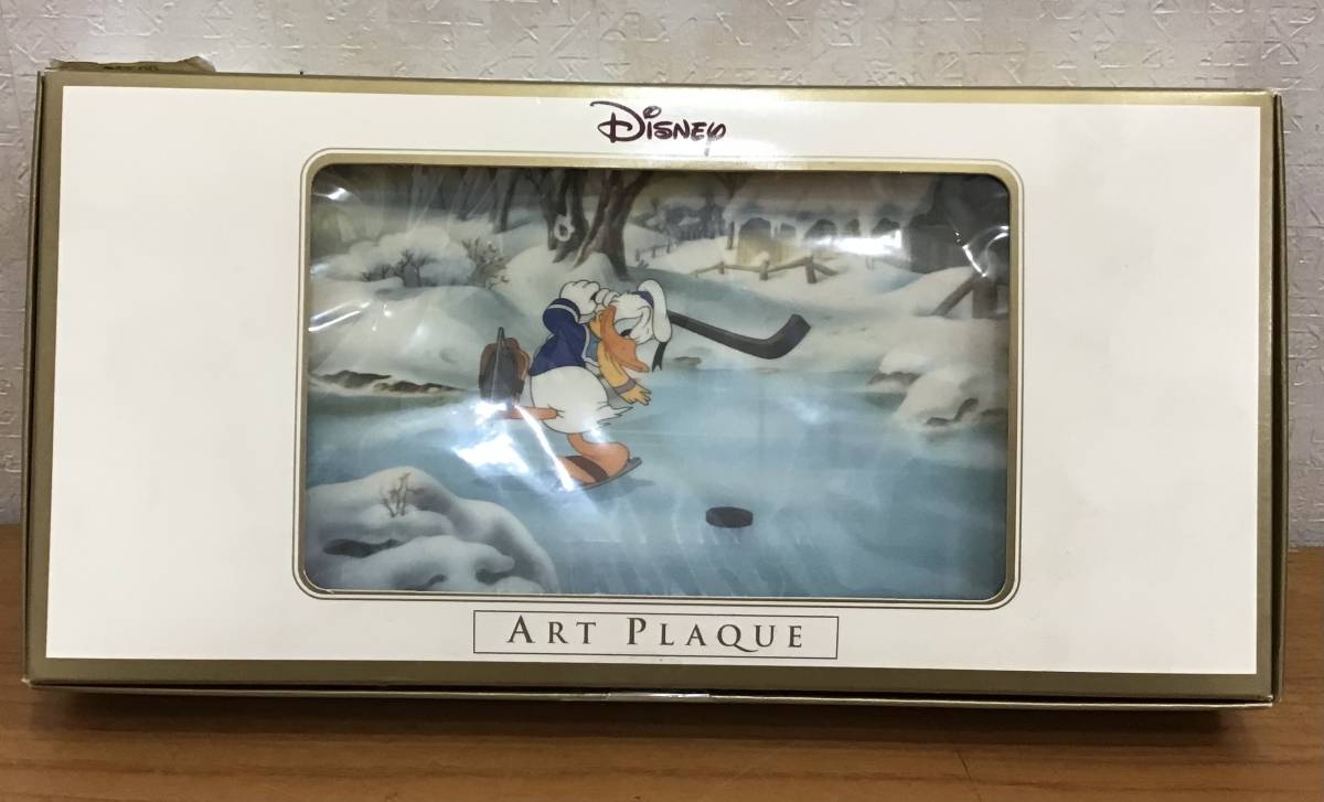 Disney ディズニー ART PLAQUE アート プラーク ドナルドダック 壁掛けアートパネル アンティーク ビンテージの画像1