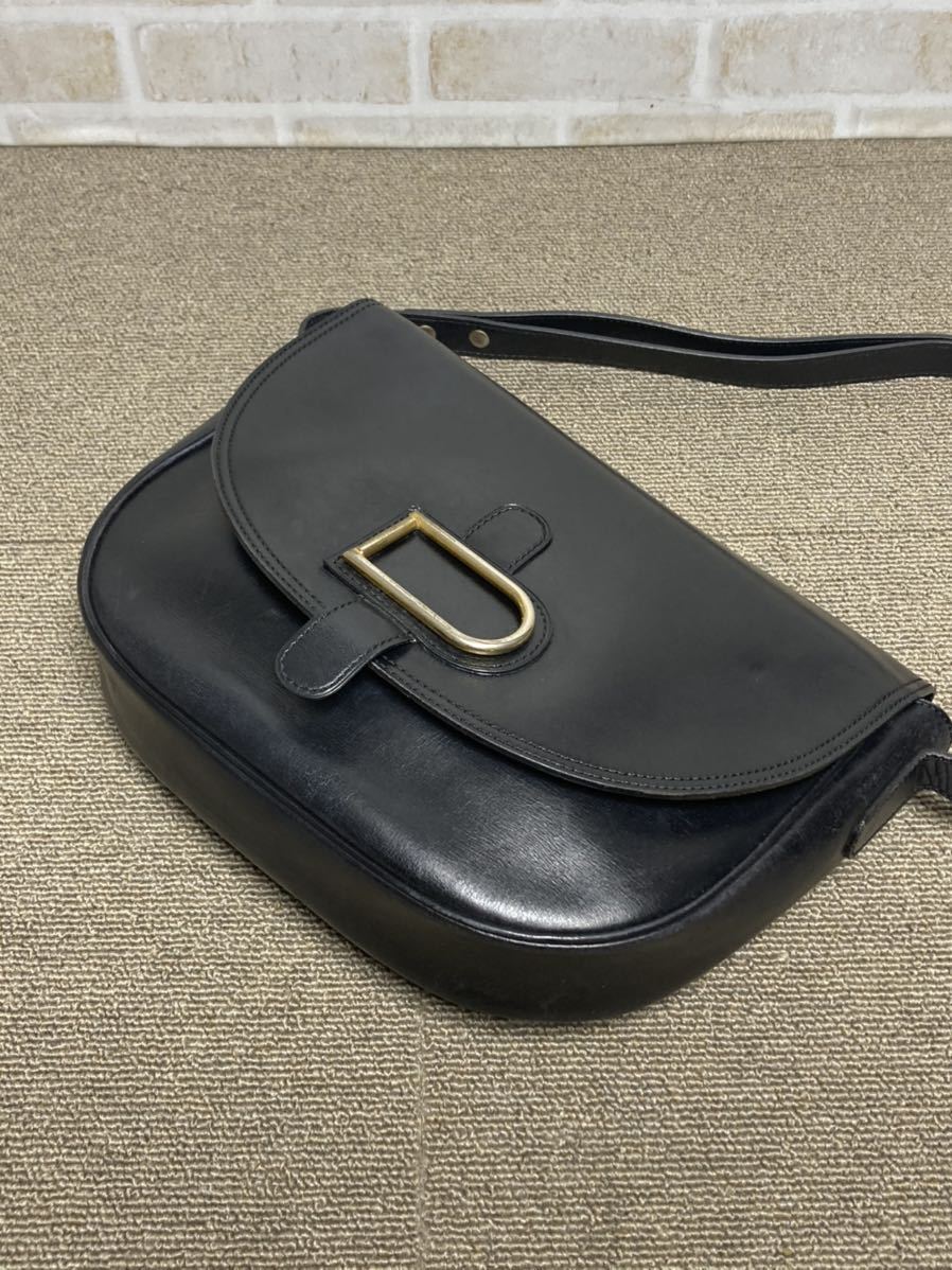 良品　DELVAUX デルヴォー　Dロゴ　黒色　本革　2wayショルダーバッグ_画像5