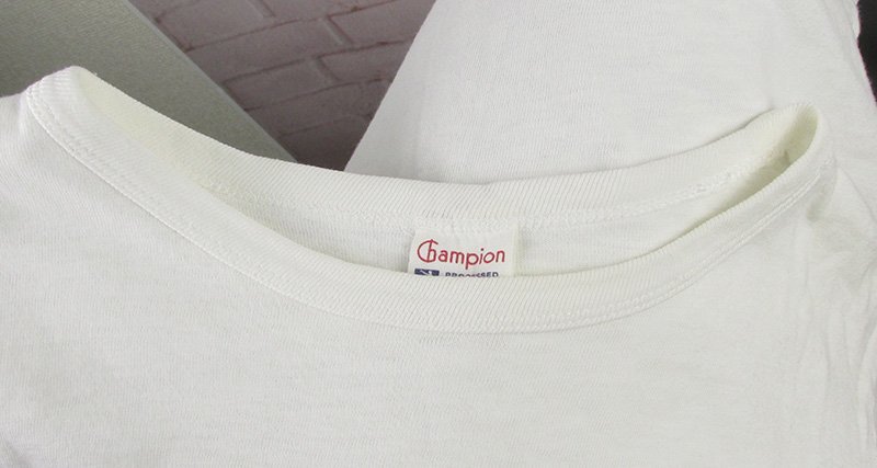 MST9132 Champion チャンピオン Tシャツ ランタグ 復刻 MEDIUM ホワイト（クリックポスト可）の画像5