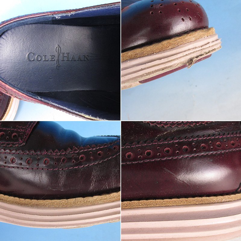 LYF14187 COLE HAAN コールハーン LUNARGRAND LONG WING ルナグラウンド ウィングチップ シューズ C11715 7.5M_画像9