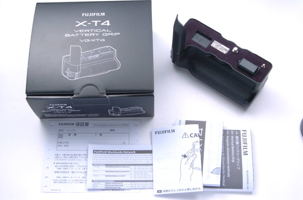 メーカー保証 新品同様 FUJIFILM X-T4用 縦位置バッテリーグリップ VG-XT4