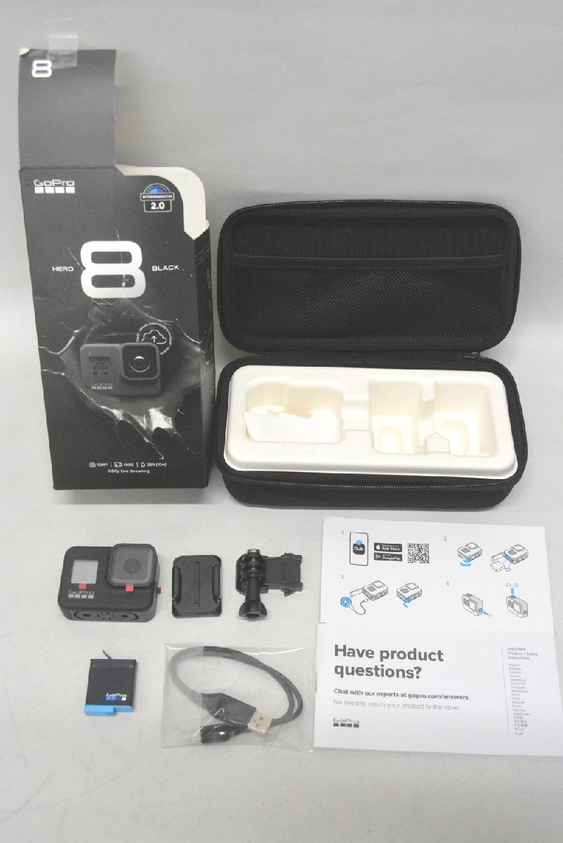 1L624☆GoPro HERO8 BLACK CHDHX-802-FW ビデオカメラ☆USED美品＜ニューポーン＞