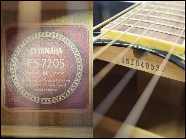 YAMAHA FS720S BL アコースティックギター ソフトケース付き 楽器/170サイズの画像6