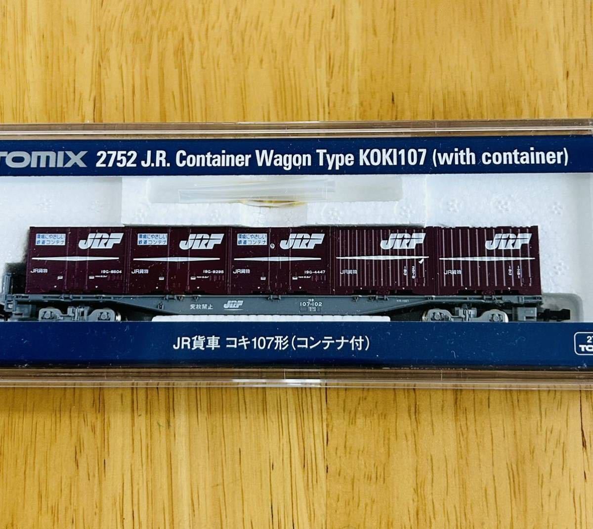 TOMIX コキ7両まとめ売り ブックケース付き Yahoo!オークション - TOMIX JR貨車 コキ107形 コンテナ付 2752