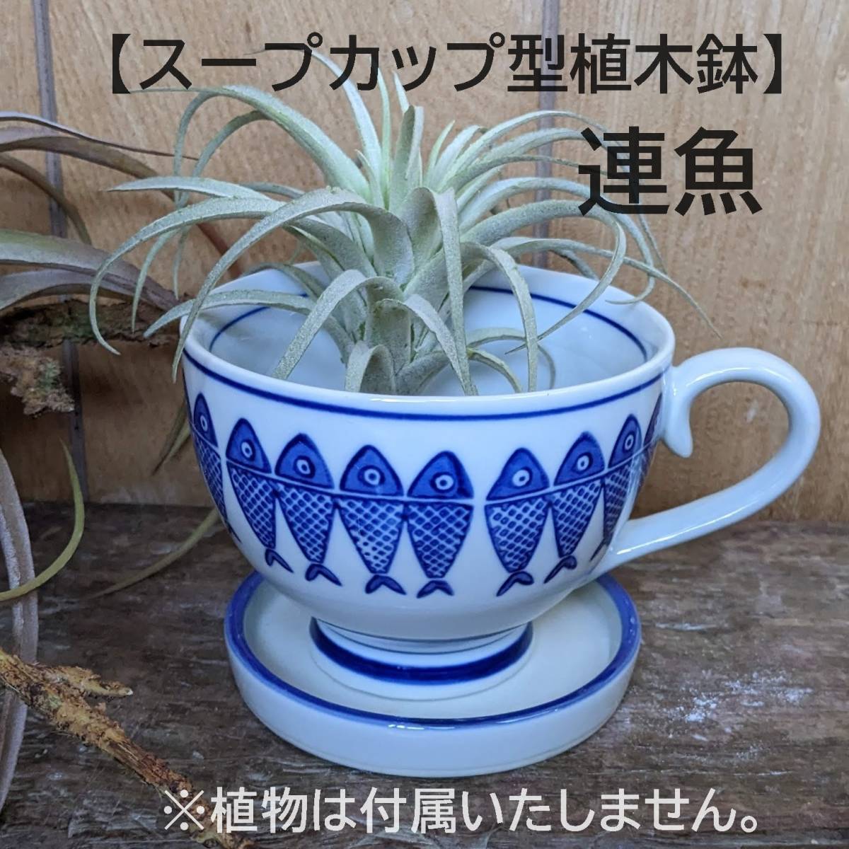 [ полосный рыба рисунок ] суповая чашка type цветочный горшок поддонник есть .... суккулентное растение мох кактус цветочный горшок керамика японский стиль белый фарфор с синим рисунком декоративное растение 