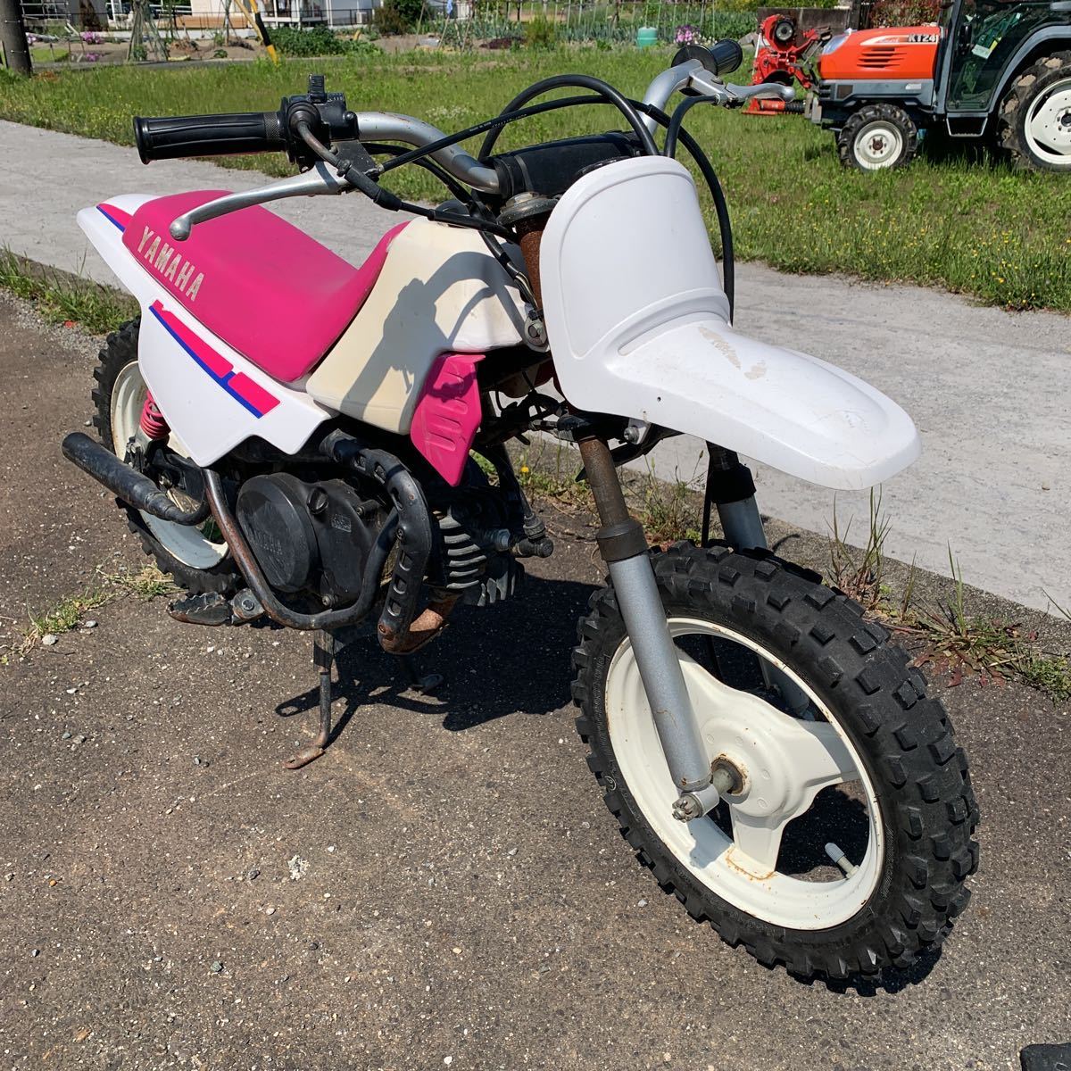 ヘルメット付き YAMAHA ヤマハ pw50 モトクロス キッズバイク オフ