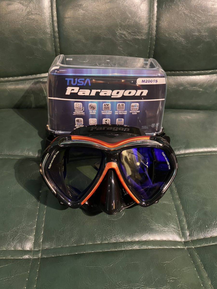 新品 TUSA PARAGON パラゴン ダイビング マスク M2001 SQB EOA 度付きレンズ可能