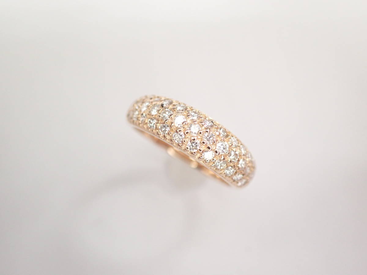 美品 スタージュエリー K18PG ピンクゴールド ダイヤ計0.45ct デザイン リング 指輪_画像1