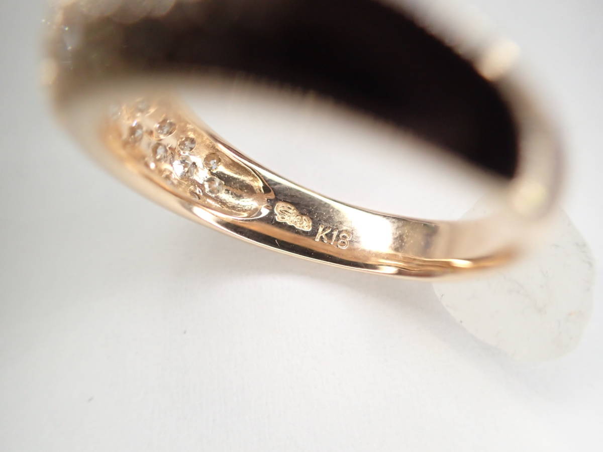 美品 スタージュエリー K18PG ピンクゴールド ダイヤ計0.45ct デザイン リング 指輪_画像5