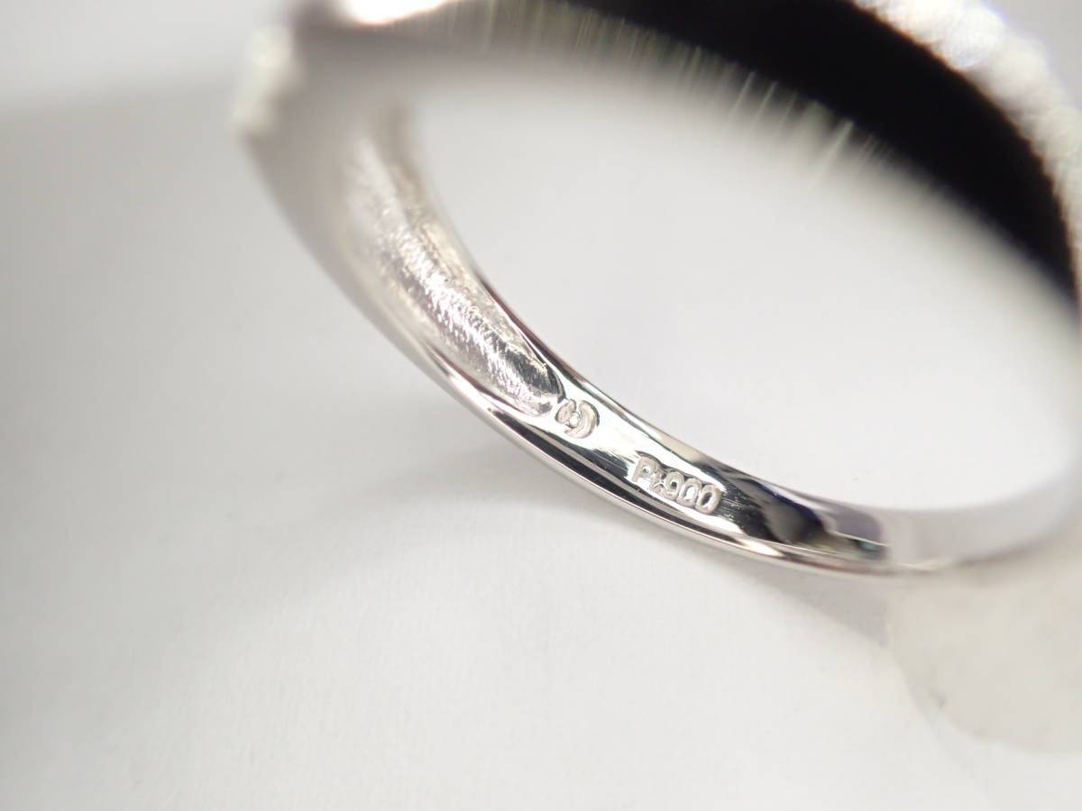 美品 田崎真珠 タサキ Pt900 ダイヤ計0.19ct デザイン リング 指輪