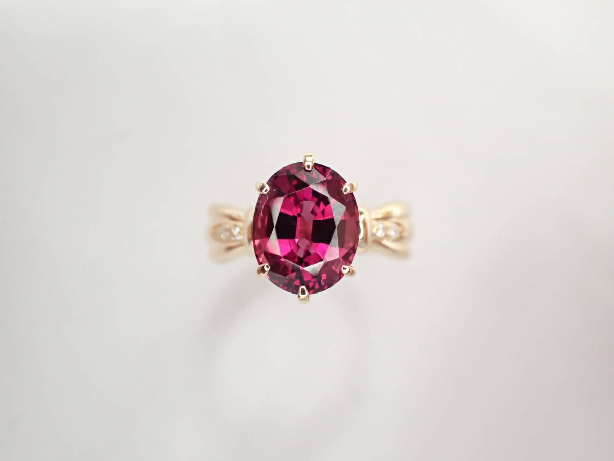 美品 タサキ 田崎真珠 K18 ロードライトガーネット3.76ct ダイヤ計0.03