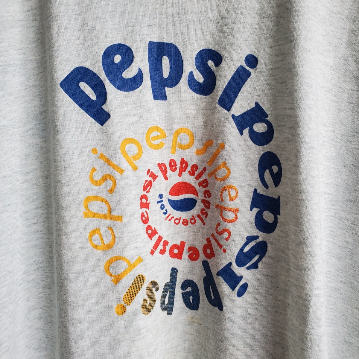 A25◆90S USA製 FRUIT OF THE LOOM PEPSI ペプシ プリントTシャツ sizeL 企業物 vintage 古着 USED 中古