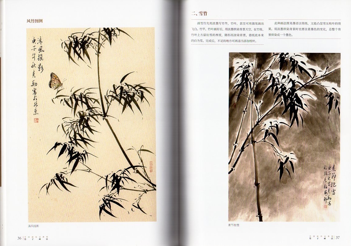 9787539897998 竹の描き方　中国画技法テキスト　動画で描き方を学べます　案頭必備　中国語書籍_画像3