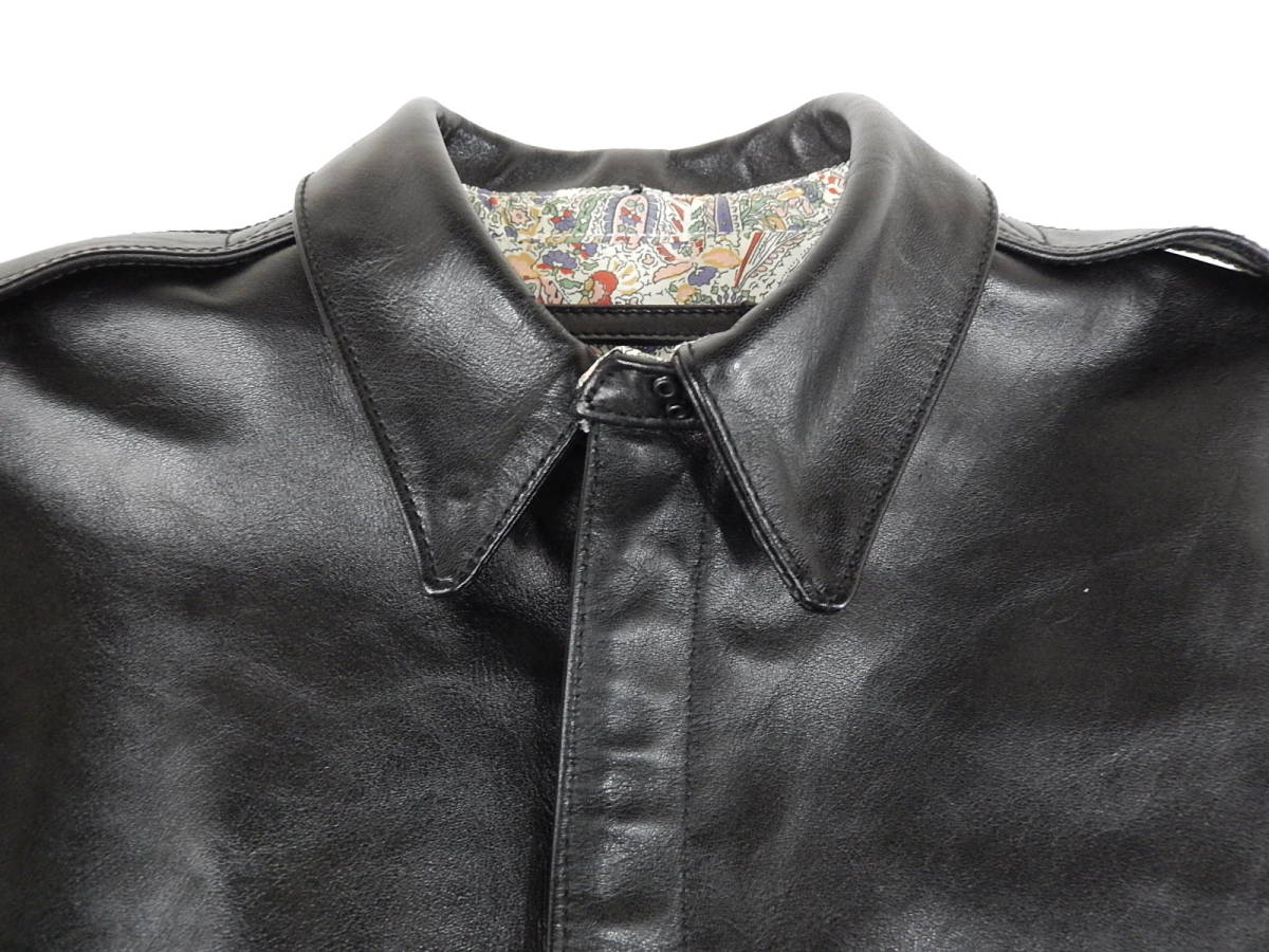 EVISU A-2 フライトジャケット 黒 サイズ38 内側ペイズリー柄 エヴィス