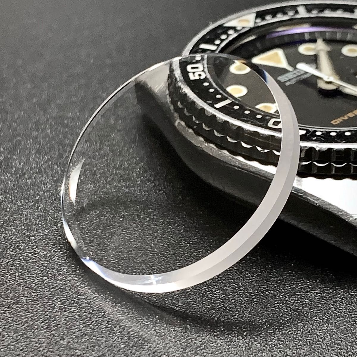 SEIKO SKX013 SKX015 7S26-0030 風防 サファイアクリスタル フラット クリアー 社外 部品 補修 修理