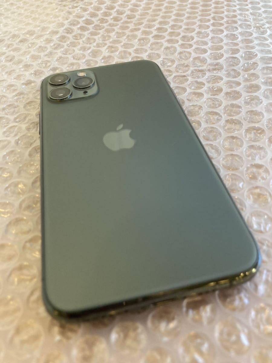 【中古品】香港版SIMフリー iPhone 11 Pro A2217 256GB デュアルシム 海外版 MIDNIGHT GREEN  ミッドナイトグリーン 緑 物理 アイフォン