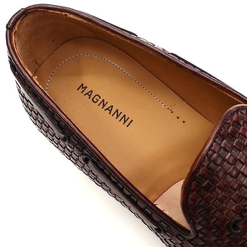 E04262 新品 MAGNANNI/タッセルローファー レザーシューズ 【サイズ