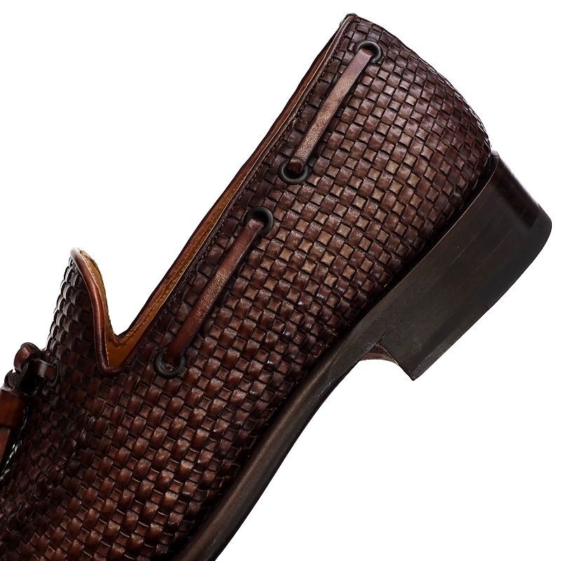 E04262 新品 MAGNANNI/タッセルローファー レザーシューズ 【サイズ