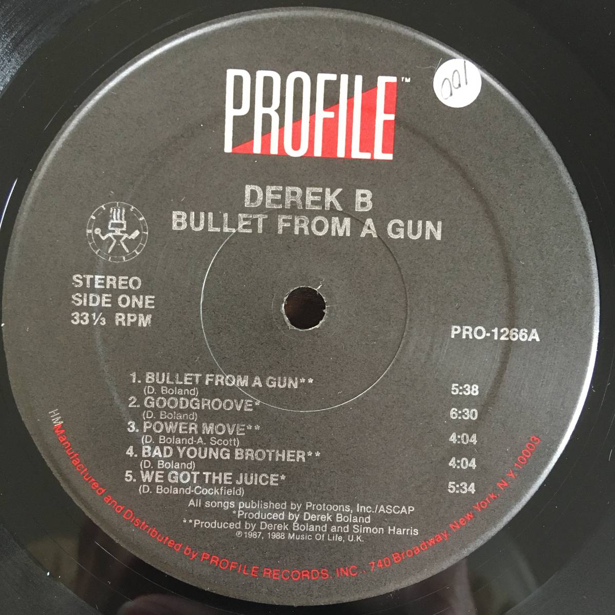 Derek B / Bullet From A Gun　[Profile Records - PRO-1266]_画像5