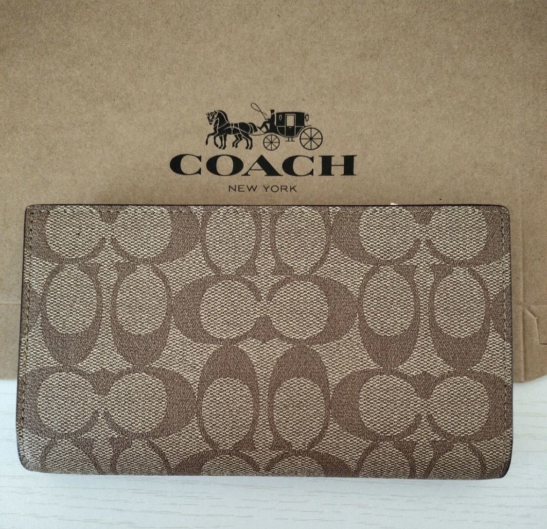 COACH 長財布 C8714 シグネチャー スリムウォレット_画像2