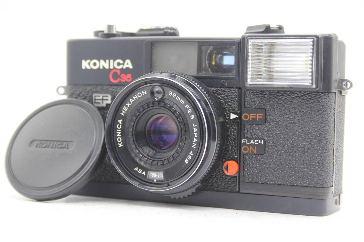 【返品保証】 コニカ Konica C35 EF Hexanon 38mm F2.8 コンパクトカメラ C5343_画像1