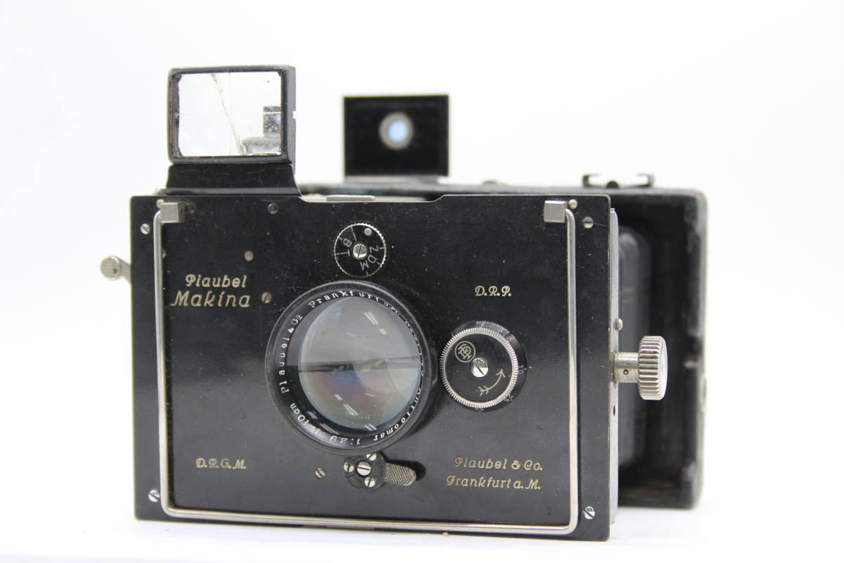 【訳あり品】 Plaubel Makina Frankfurt Anticomar 10cm F2.9 蛇腹カメラ C6246_画像1