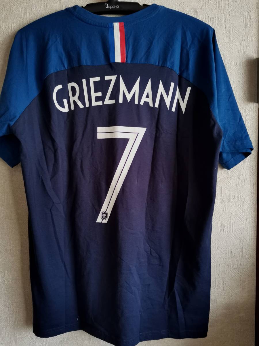 フランス　サッカー XL 　2023年 現地フランスで購入 新品タグ付 グリーズマン 綿100％　フランス代表_画像1