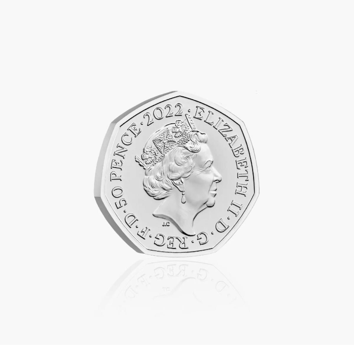 英国 イギリス Royal Mint ロイヤルミント 2022 ハリー・ポッター エリザベス女王 25周年 50p コイン