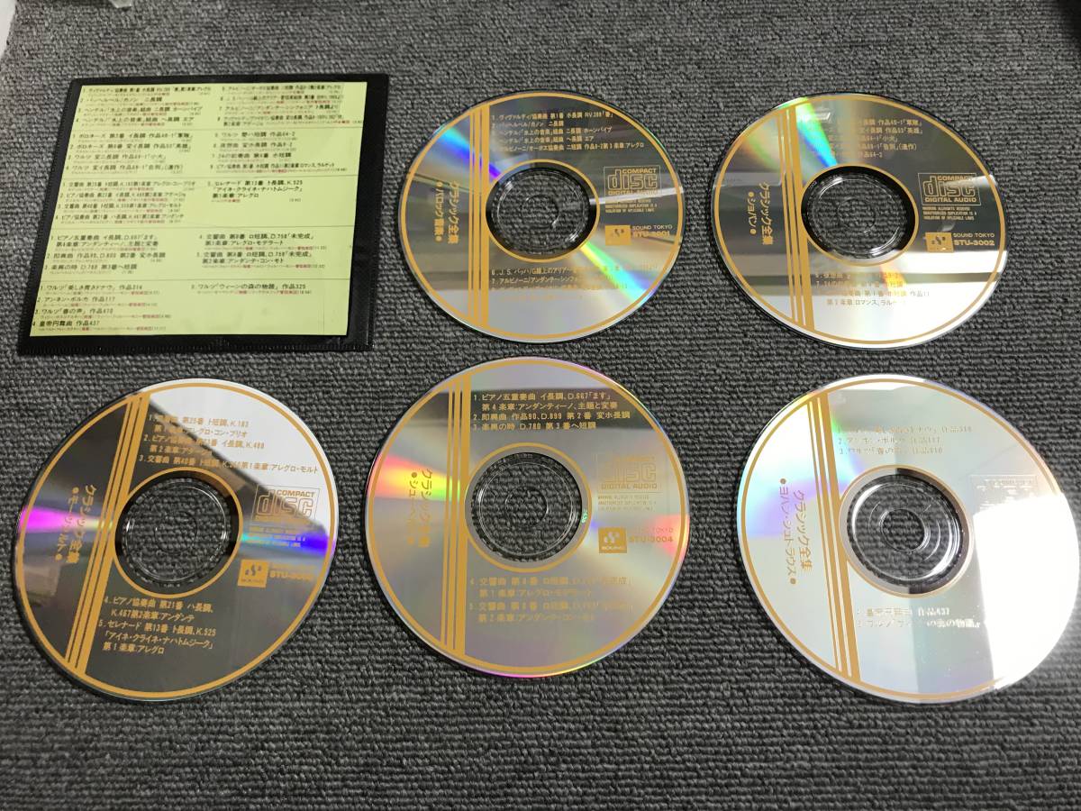 クラシック全集 5CD /バロック音楽/ショパン/モーツァルト/シューベルト/ヨハン・シュトラウス ■型番:STU-3001~5■AZ-2238_画像1