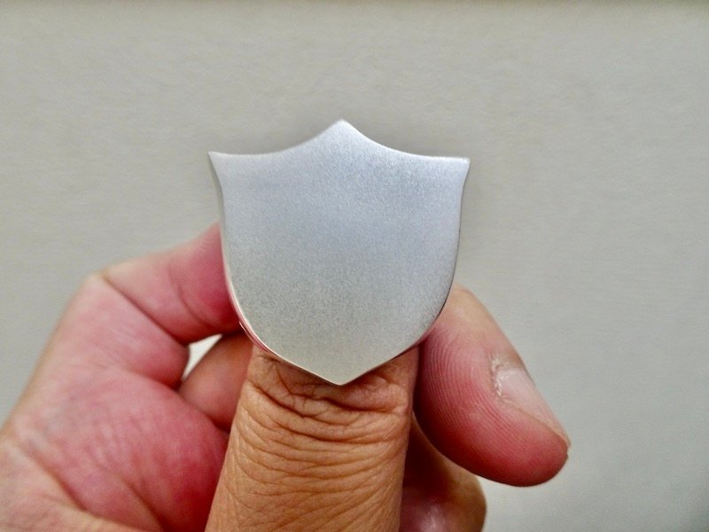 仁尾彫金『盾の印台リング』ハンドメイド247-