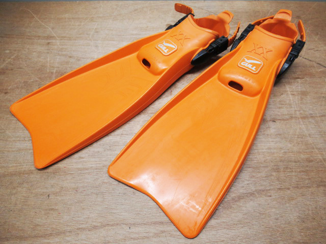 GULL SUPERMEW XX フィン サイズS ダイビング用品 オレンジ 管理C0512KE-B02の画像1