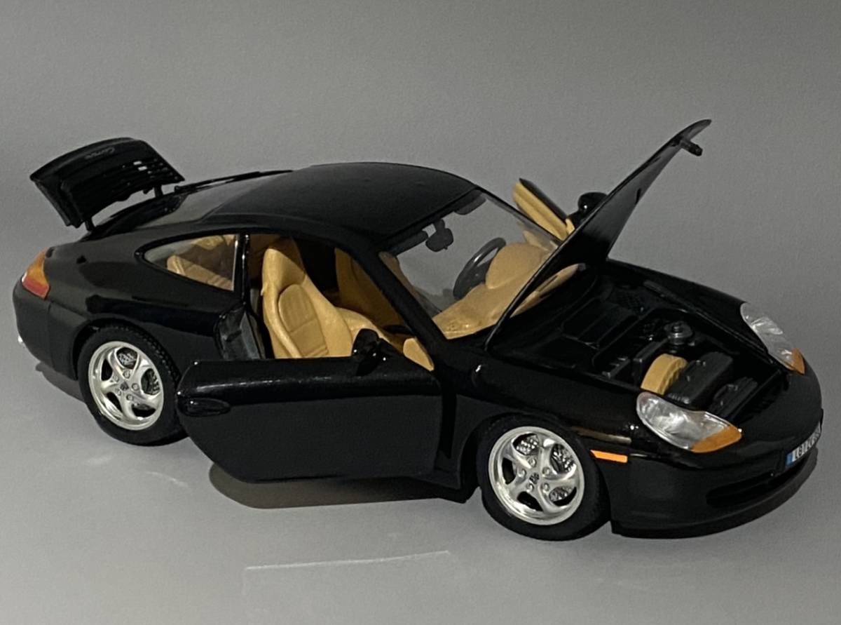 1円〜 お宝放出 Bburago 1/18 Porsche 911 Carrera 996 Black (1997) ◆ Gold Collection ◆ ポルシェ ブラーゴ 3385_画像9