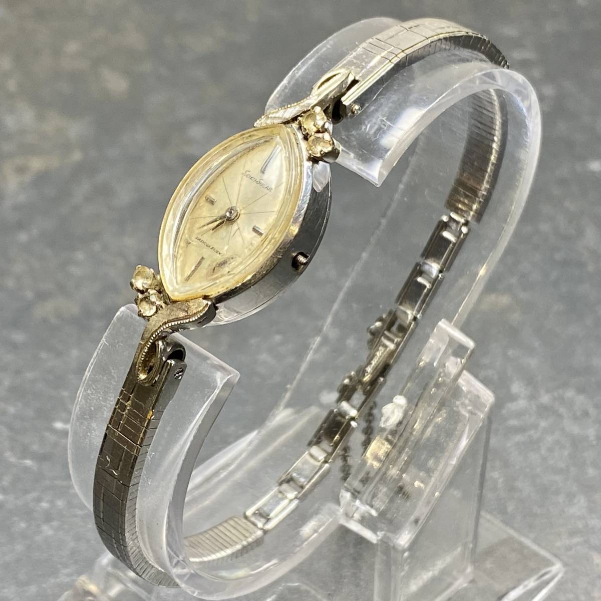 SEIKO SOLAR K14WG WHITEGOLD 金 ホワイトゴールド セイコー アンティーク 腕時計 G16