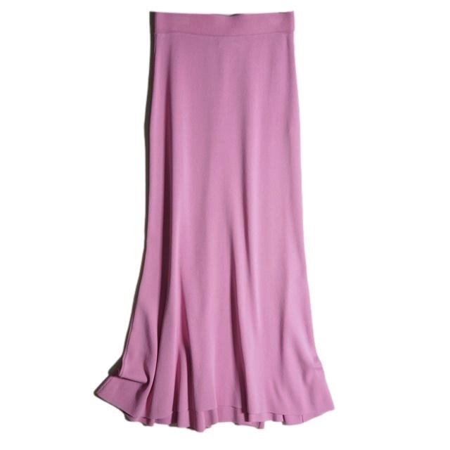 K2620f3 VLE PHILru Phil V milano ребра вязаный юбка розовый 1 / maxi юбка искусственный шелк нейлон длинная юбка весна лето 