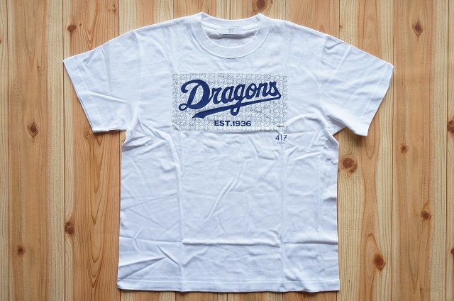 EDIFICE 417 DRAGONS LOGO TEE 中日ドラゴンズ Tシャツ 白 S_画像1