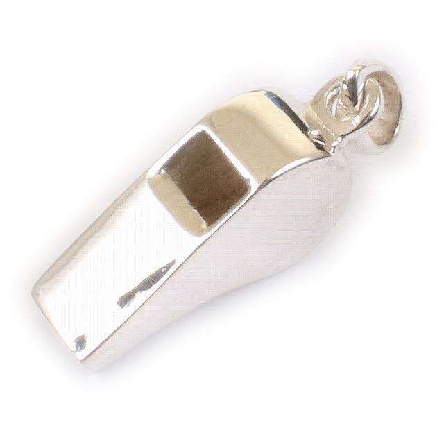 (PE-N097)SILVER925 silver small whistle pendant top ( pipe )