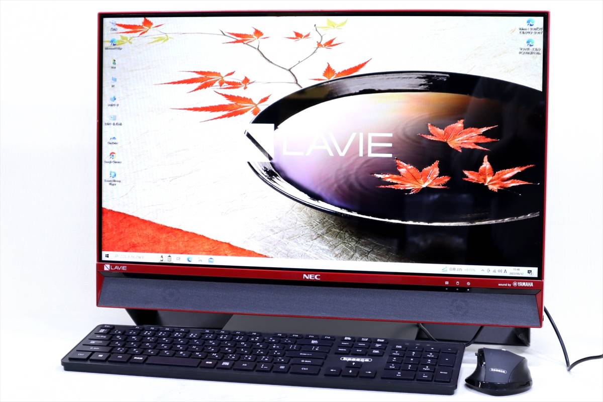 即配】23.8型FHD-IPS液晶狭額縁スタイリッシュデスクトップPC!LAVIE