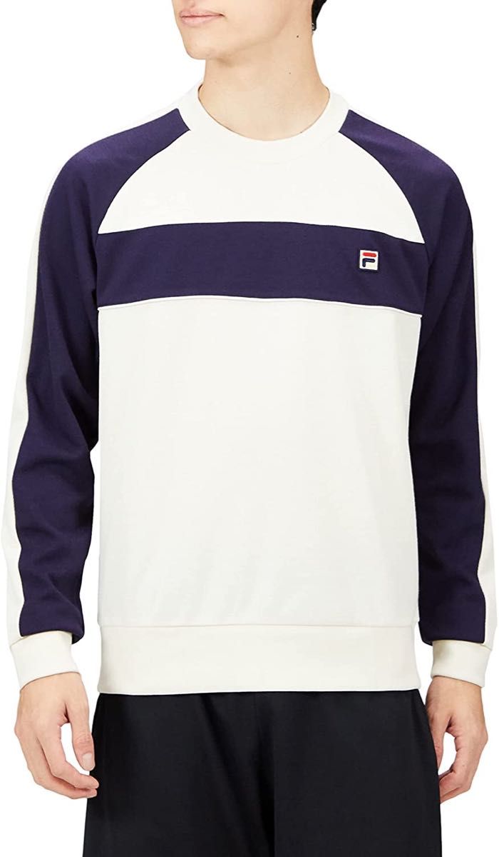 FILA フィラ テニスウェア トレーナー クルーネックシャツ VM5586 ホワイト(白色) メンズM 新品