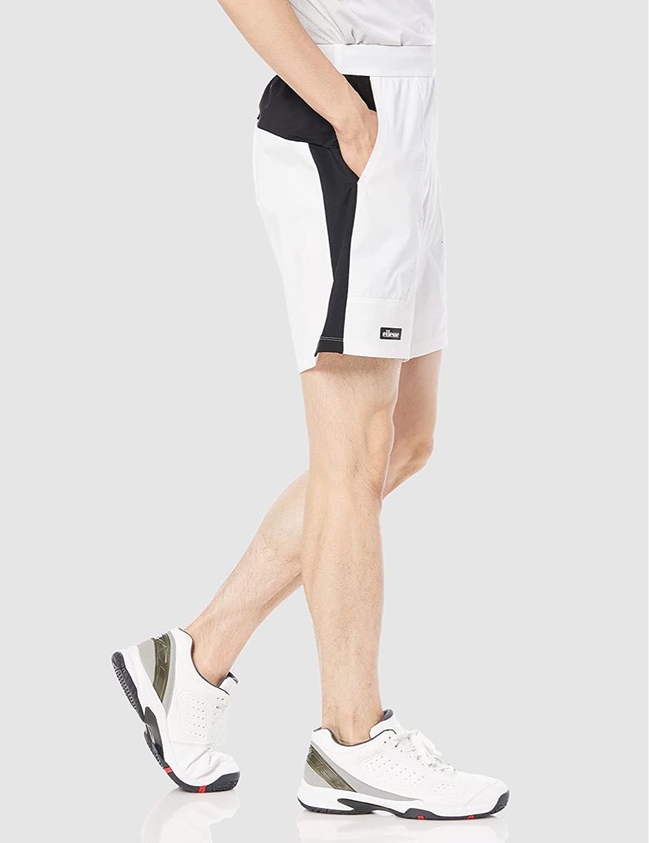 ellesse エレッセ テニスウェア ショートパンツ GSツアーショーツ EM221120 ホワイト(白) メンズL 新品