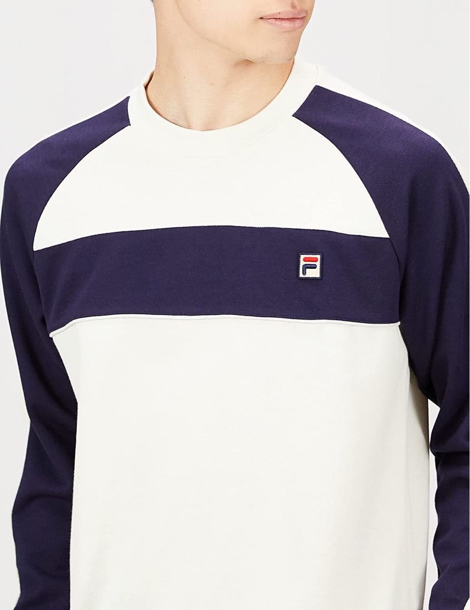 FILA フィラ テニスウェア トレーナー クルーネックシャツ VM5586 ホワイト(白色) メンズM 新品