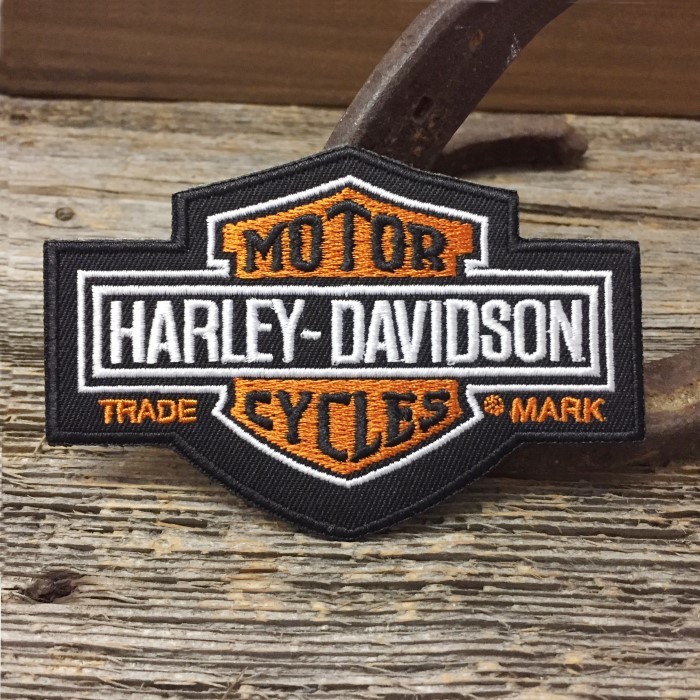 ハーレーワッペン B＆S 旧ロゴ 刺繍 ◆ Harley HD パッチ レトロ