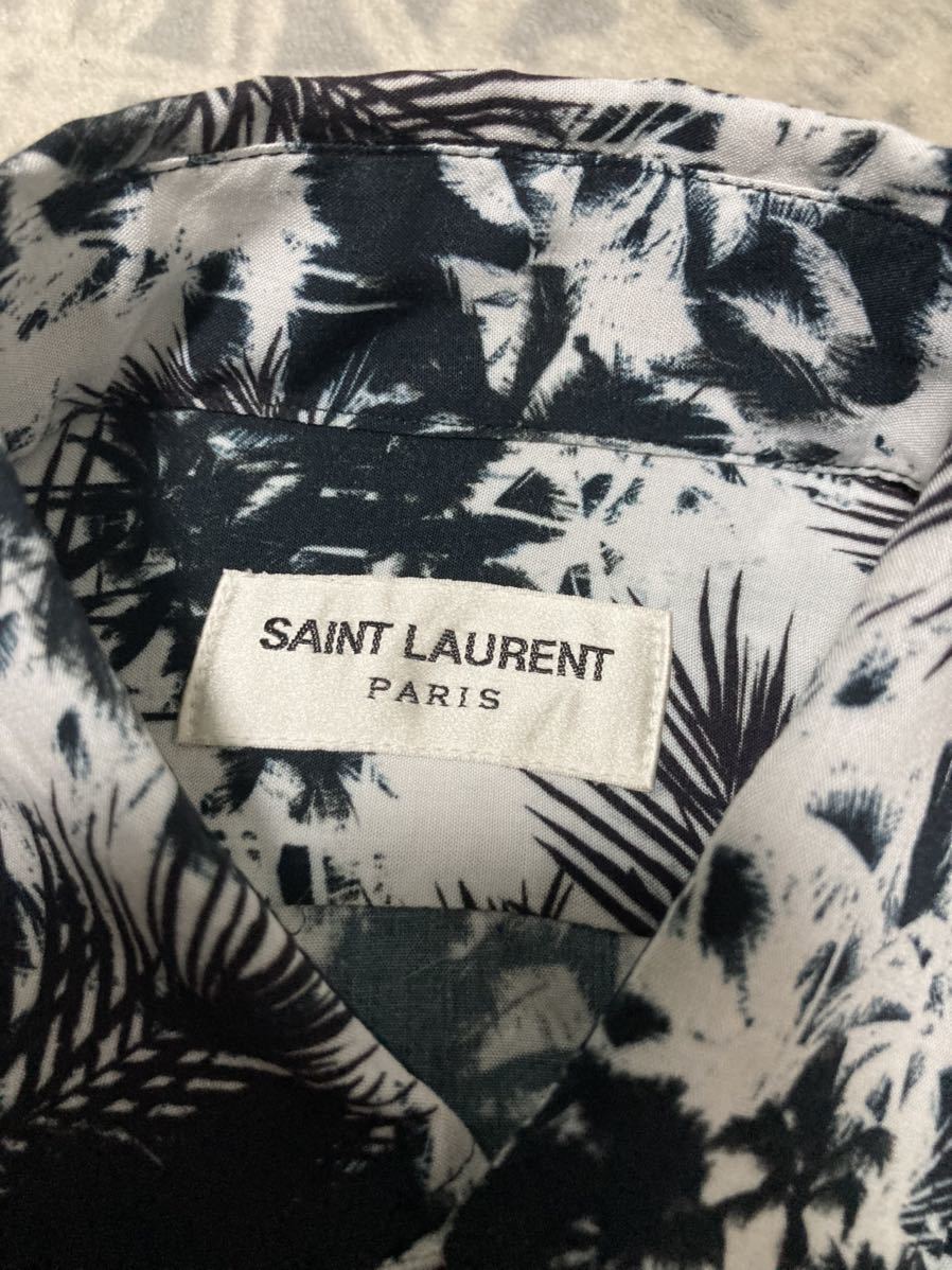 SAINT LAURENT サンローラン 16ss モノトーン アロハシャツ | inmano