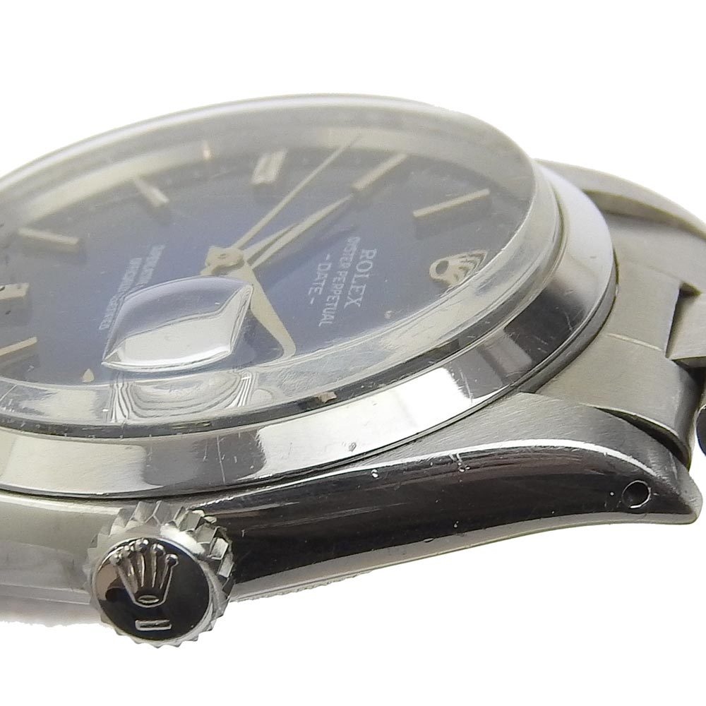 ROLEX ロレックス オイスターパーペチュアル 1500 腕時計 SS 自動巻き メンズ ネイビー文字盤【60310422】中古_画像7