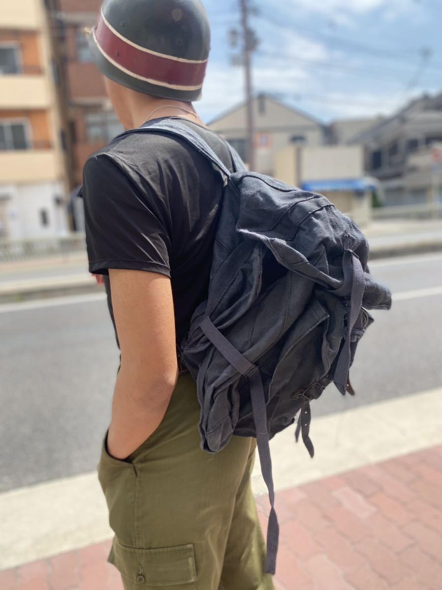 80s Italy Army イタリア軍 実物 ダブルポケット リネンコットン