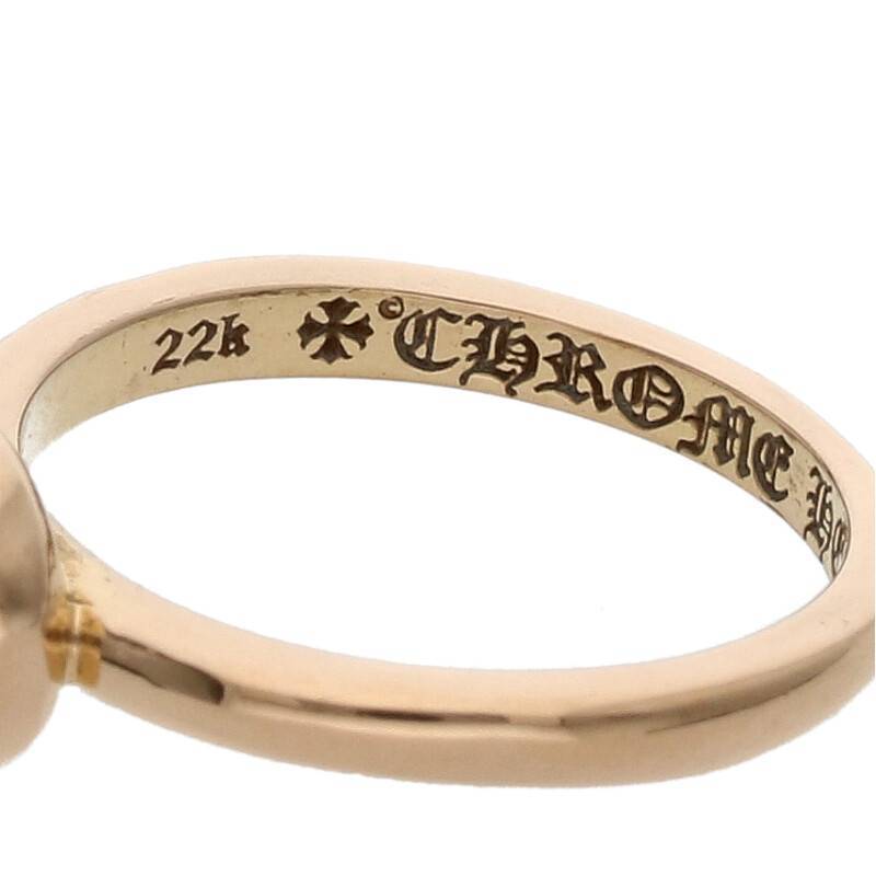 クロムハーツChrome Hearts 22k BBLGM ALPHABET LETTER C/バブルガムアルファベット 4号 イエローゴールドリング 中古 SJ02_画像3