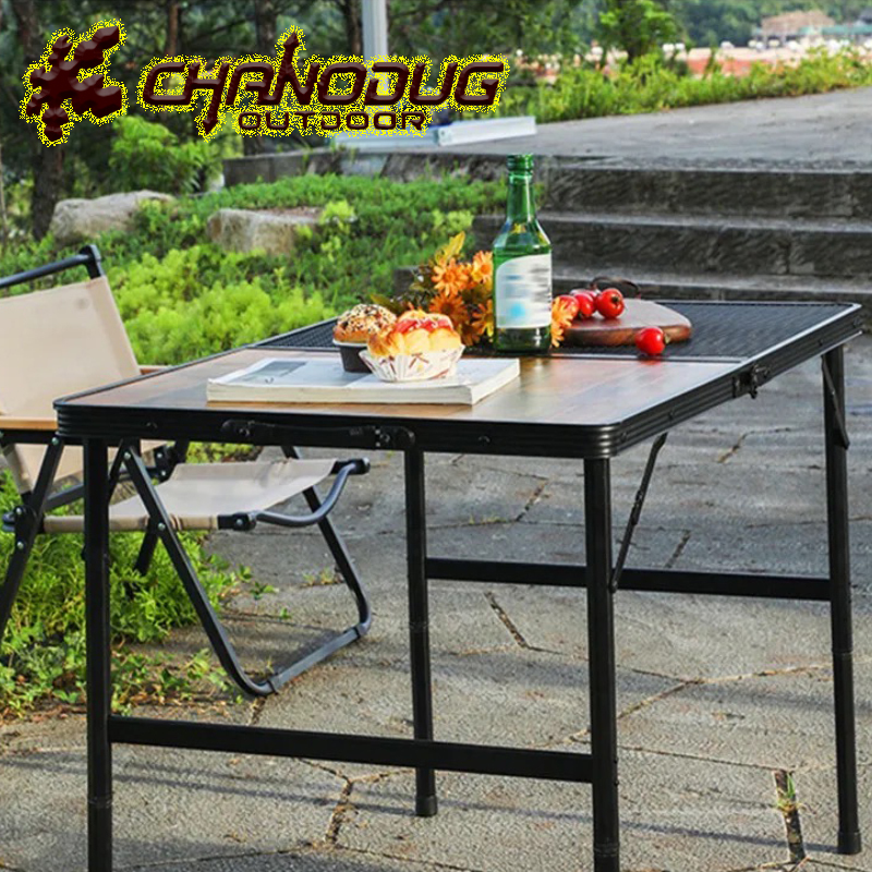 *CHANODUG OUTDOOR* high & low 2WAY half mesh table *BIG size * folding table * barbecue table * outdoor table 4