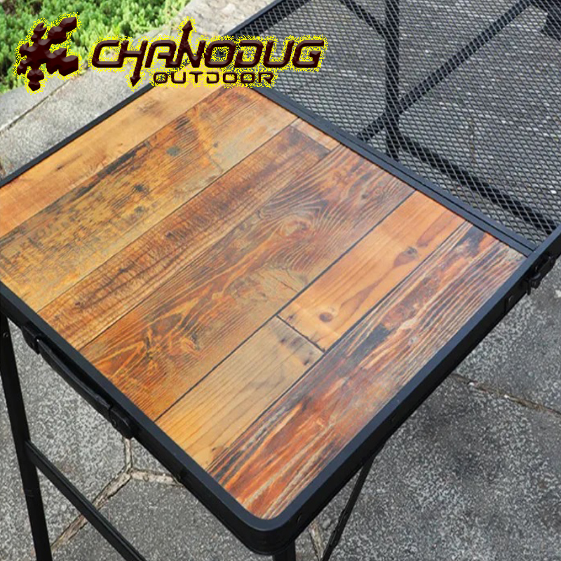*CHANODUG OUTDOOR* high & low 2WAY half mesh table *BIG size * folding table * barbecue table * outdoor table 4