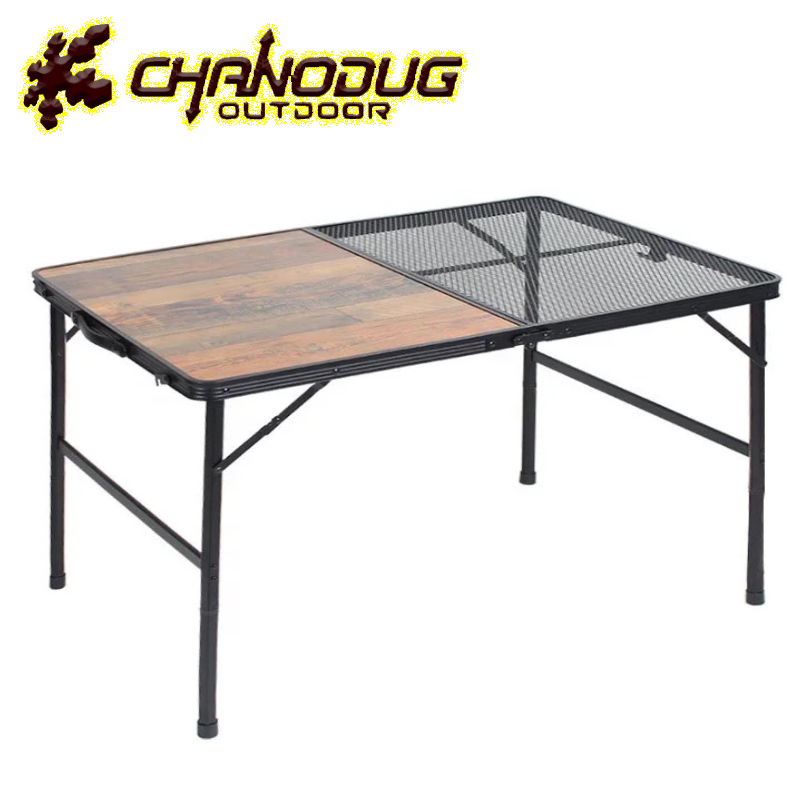 *CHANODUG OUTDOOR* high & low 2WAY half mesh table *BIG size * folding table * barbecue table * outdoor table 4