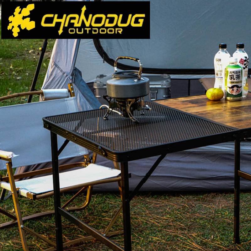 *CHANODUG OUTDOOR* high & low 2WAY half mesh table *BIG size * folding table * barbecue table * outdoor table 4